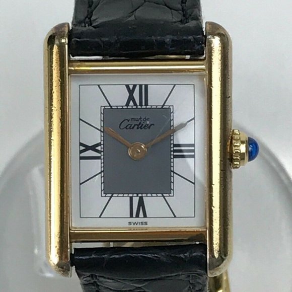 Cartier Accessories - Authentic CARTIER Must tank Vermeille Wristwatch vintage SV925/Leather